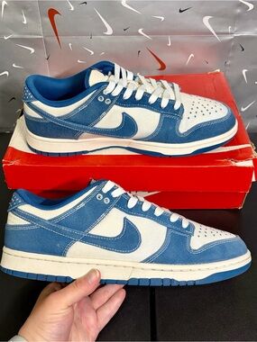 Size 10.5 - Nike Dunk Low SE Sashiko - Industrial Blue